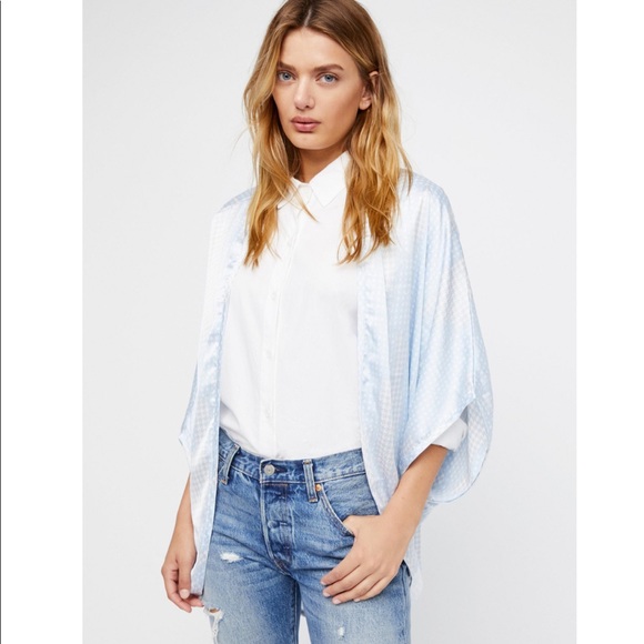 Free People Other - Free people gridlock washed herringbone kimono